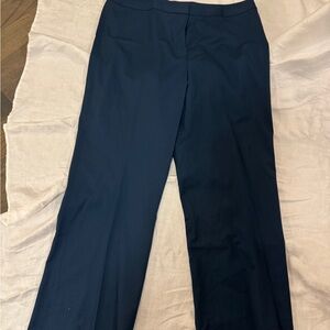 Lafayette 148 New York Navy Wide Leg Pants
